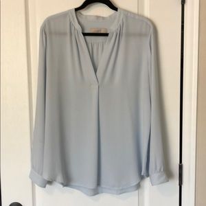Ann Taylor LOFT baby blue blouse